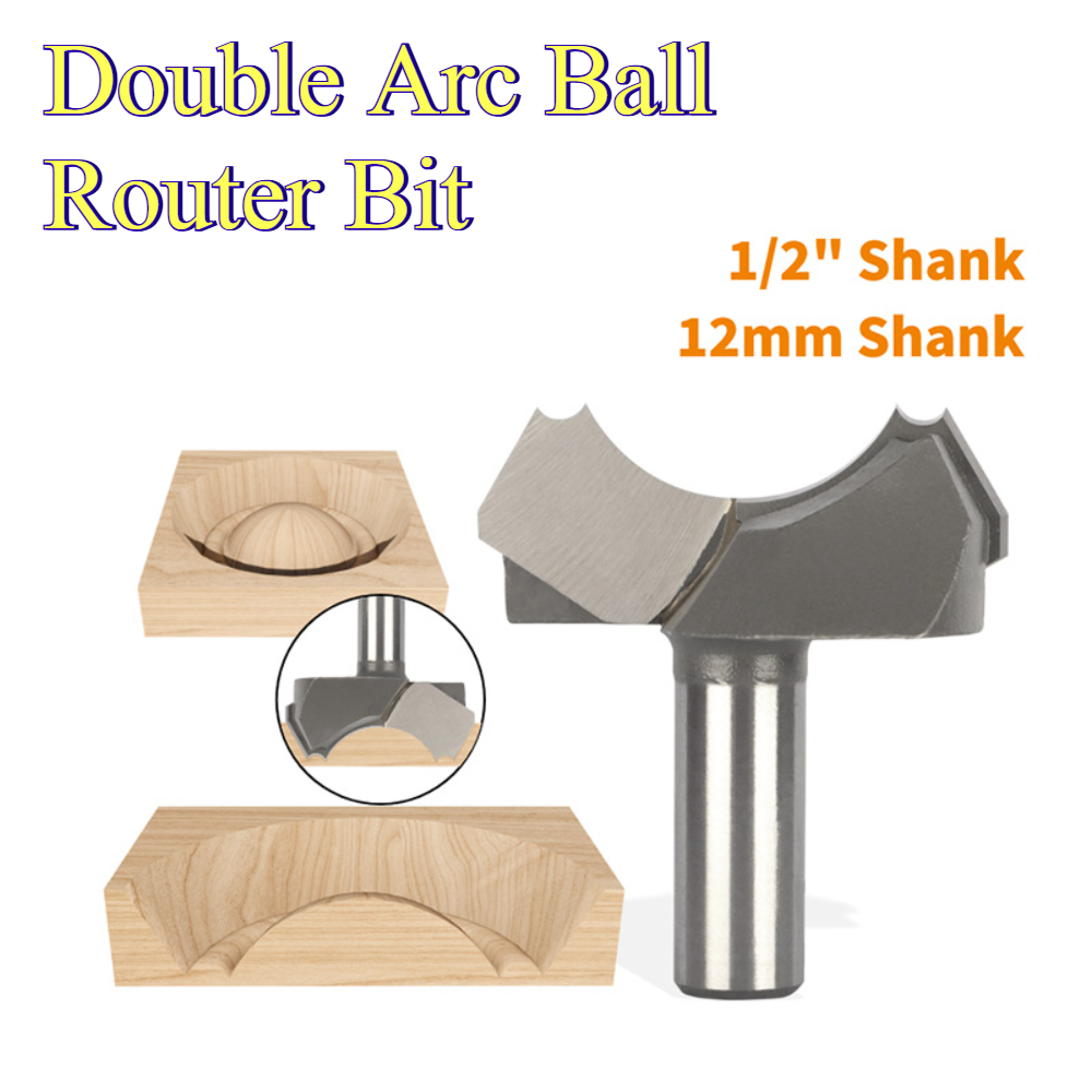 Router Bits For Woodworking - Çift Yaylı Yuvarlak Uçlu Freze Ucu,