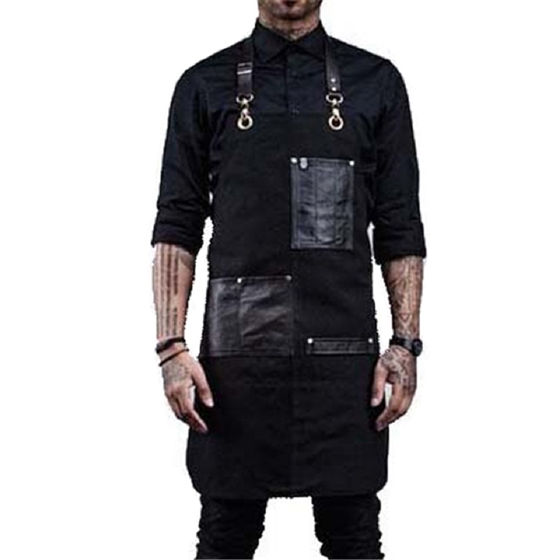 Woodworking Overalls - Özel Logo siyah tuval çok fonksiyonlu