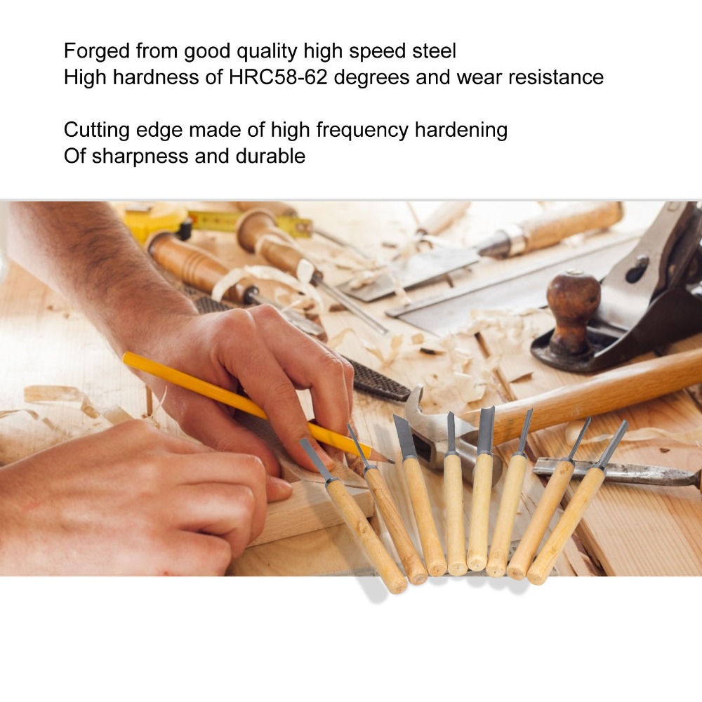 8 Parça HSS Çelik Ahşap Torna  - Skew Chisel Wood incelemesi ve fiyatı