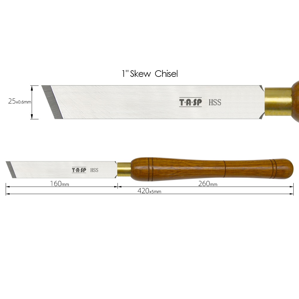 TASP HSS Ahşap Torna Eğik Kesk - Skew Chisel Wood incelemesi ve fiyatı
