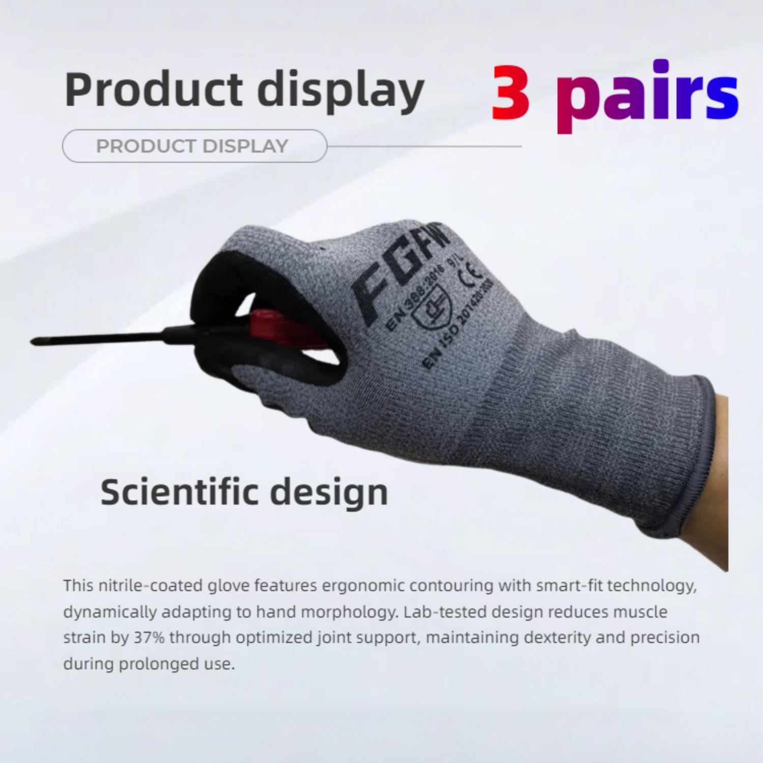 3 Çift Nitril Kauçuk Kavramalı - Woodworking Gloves incelemesi ve fiyatı