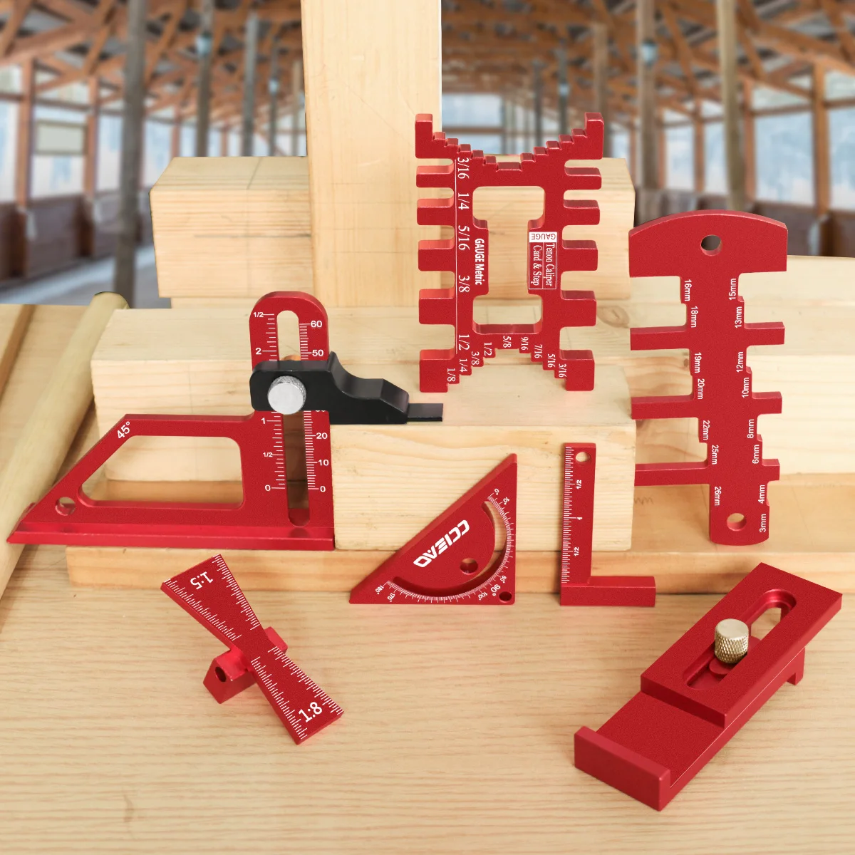 7 Parçalı Alüminyum Alaşımlı A - Woodworking Workshop Layout incelemesi ve fiyatı
