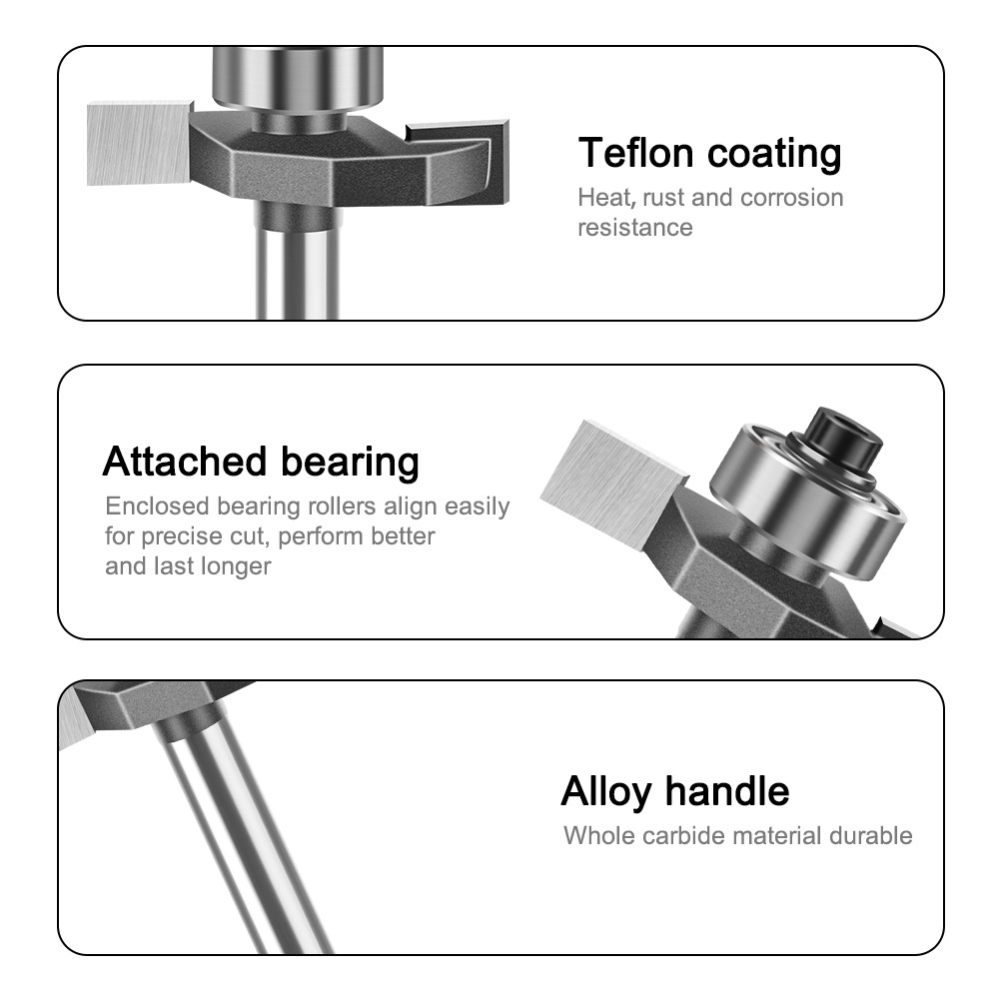 1/4-1/2 İnç Saplı Bilyalı Rulm - Router Bits For Woodworking incelemesi ve fiyatı