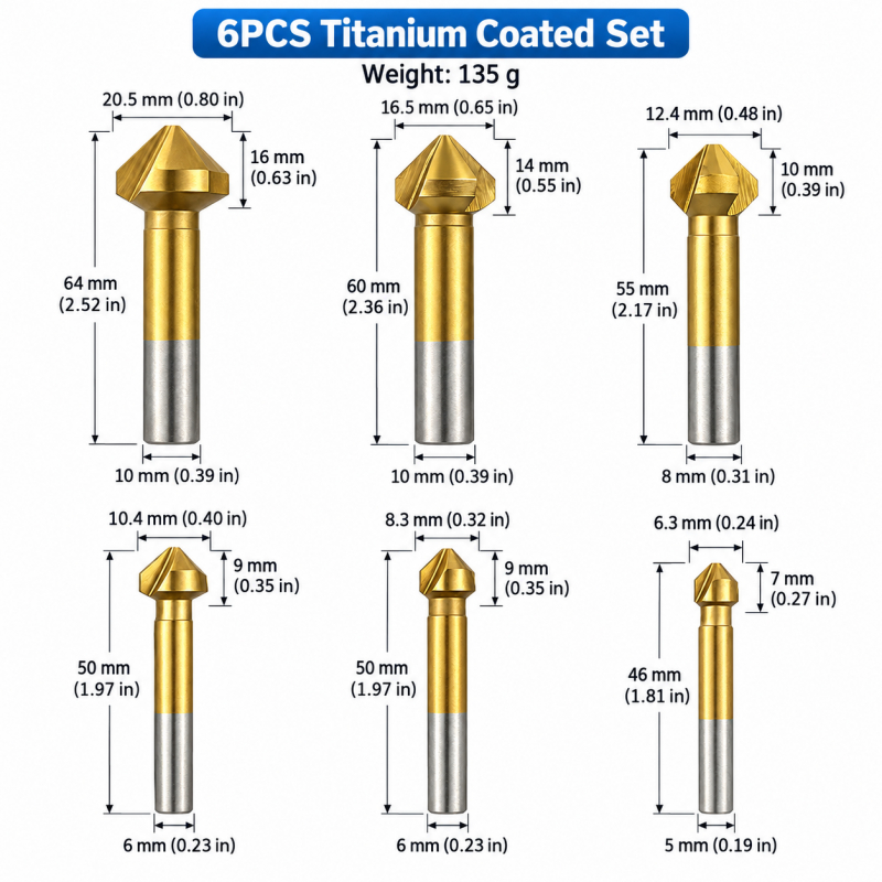 6 Adet, 3 Kesici Uçlu, Titanyu - Woodworking Drill Bits incelemesi ve fiyatı