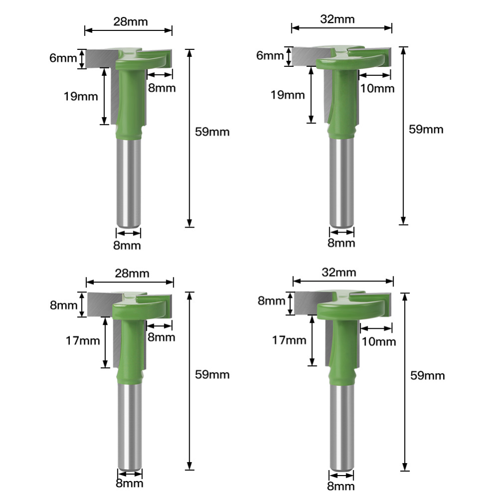 8mm Şaftlı T-Slot Freze Ucu Se - Router Bits For Woodworking incelemesi ve fiyatı